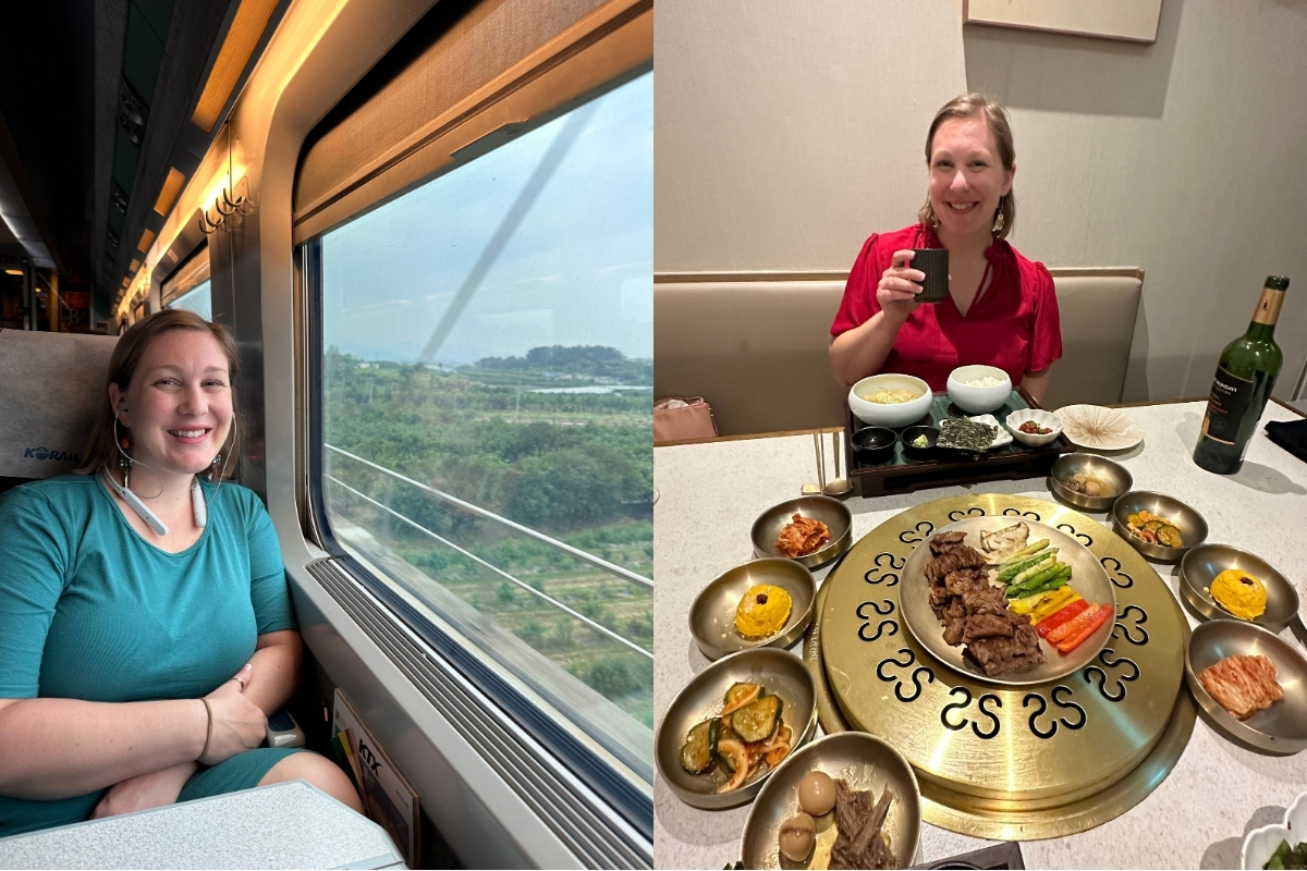 Heading back to Seoul by train and trying Korean BBQ (Photo: Jackie Becker). 