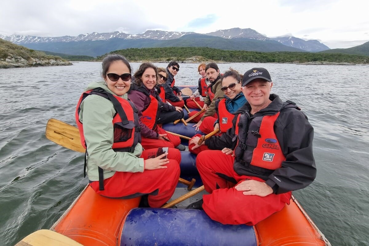 Canoeing group tour in Tierra del Fuego National Park Patagonia Argentina