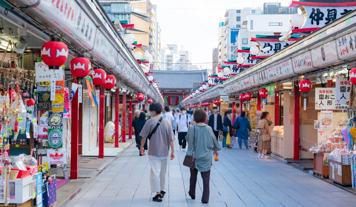 Nakamise Street in Asakusa, Tokyo, Japan