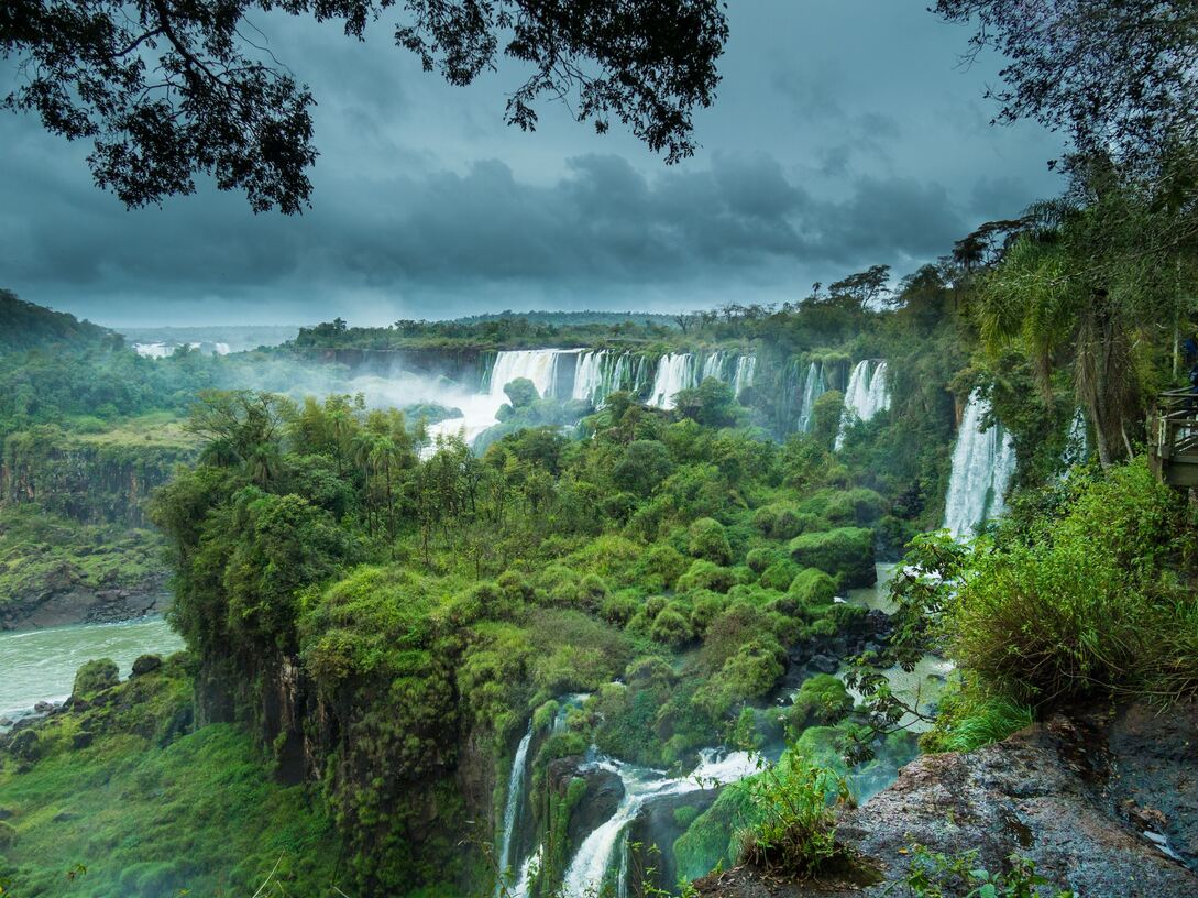Panoramic view of Iguazu Falls