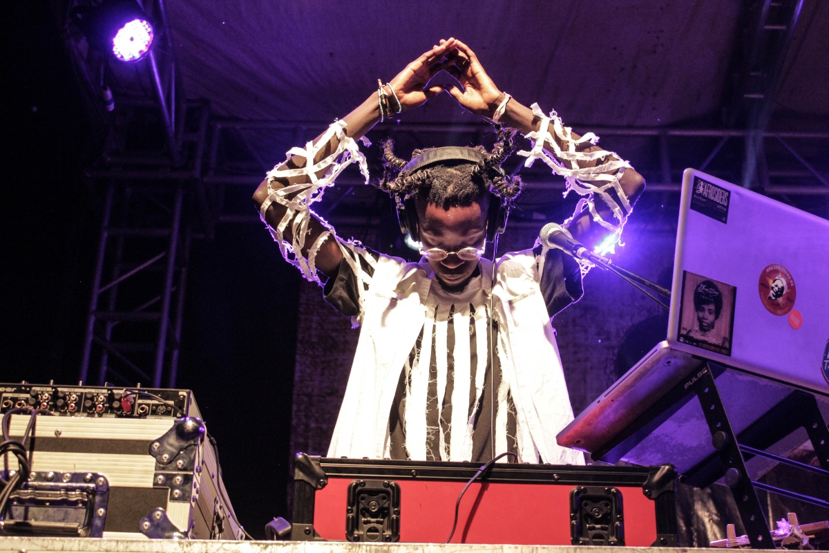 Ibaaku performing at Nyege Nyege festival in Jinja, Uganda