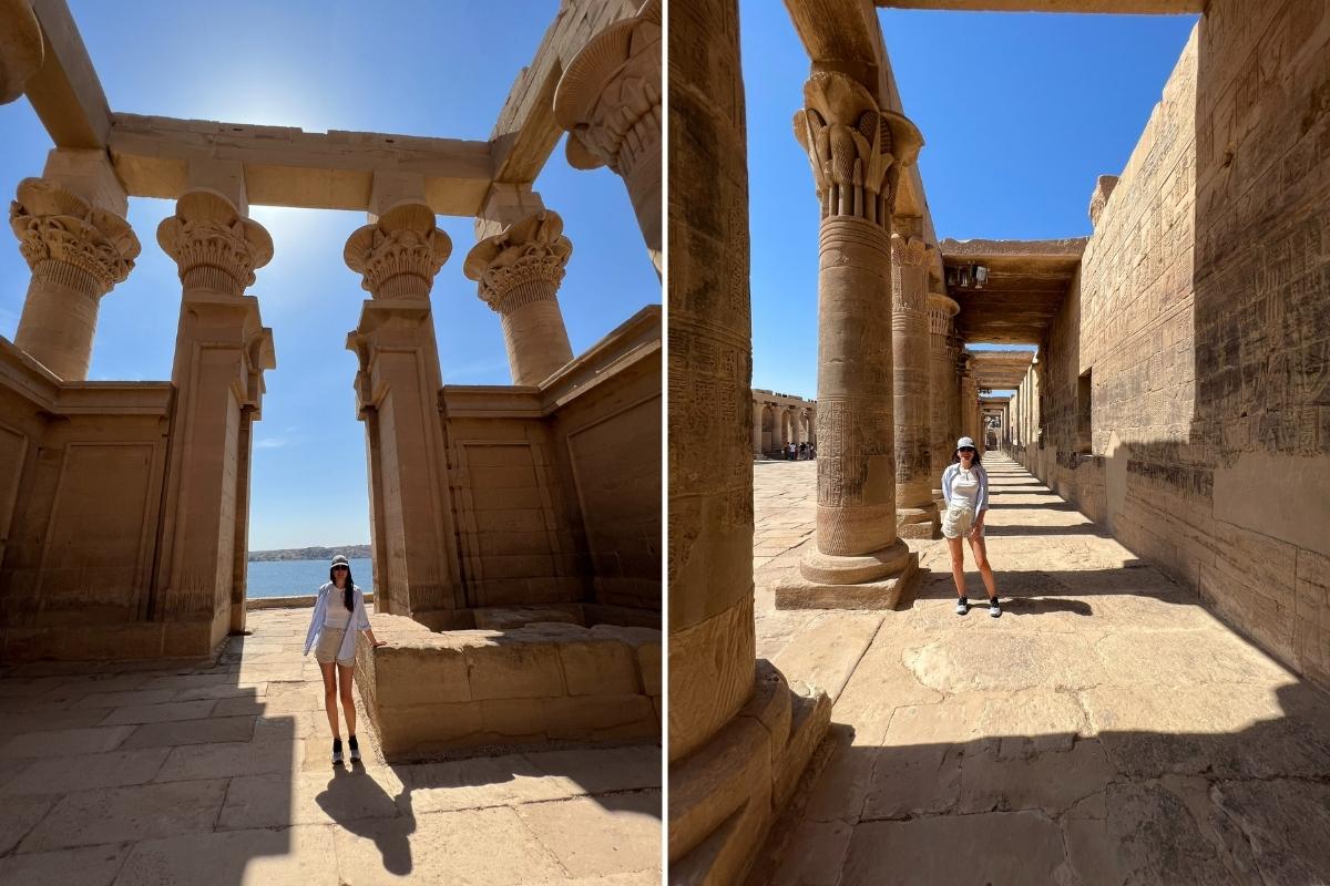 SA Destination Expert Jeanie O'Halloran at Philae Temple in Aswan Egypt