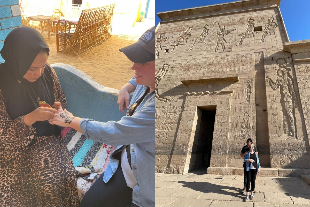 Riva Bacquet exploring Nubian villages and Philae temple complex