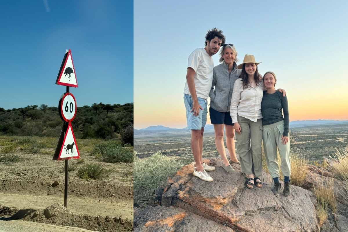 SA Destination Expert Julia Steck and family near Windhoek, Namibia