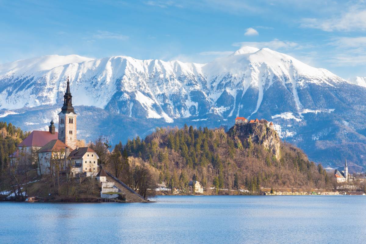 Slovenia’s Julian Alps blanketed in snow