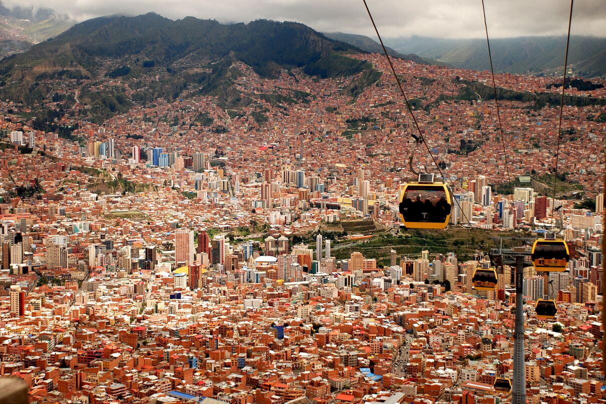 Aerial view of La Paz