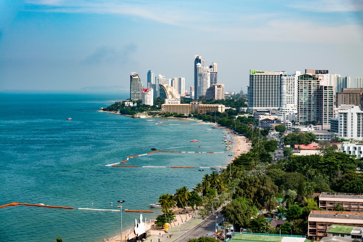 Pattaya coastline at the Gulf of Thailand