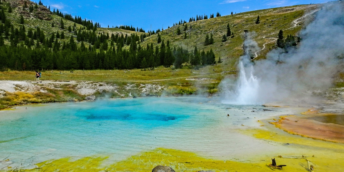 Imperial Geyser in Yellowstone National Park, Wyoming, USA