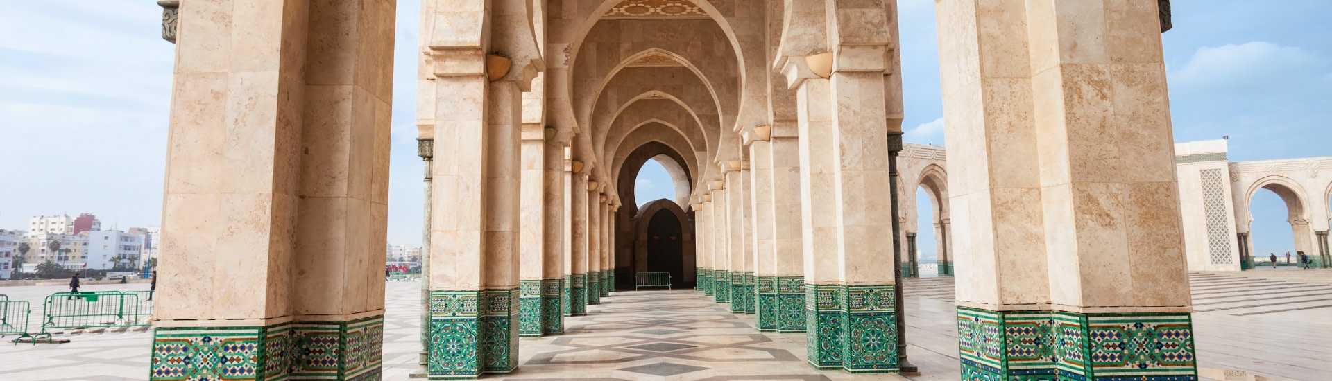 Arches in Hassan II Mosque in Casablanca, Morocco