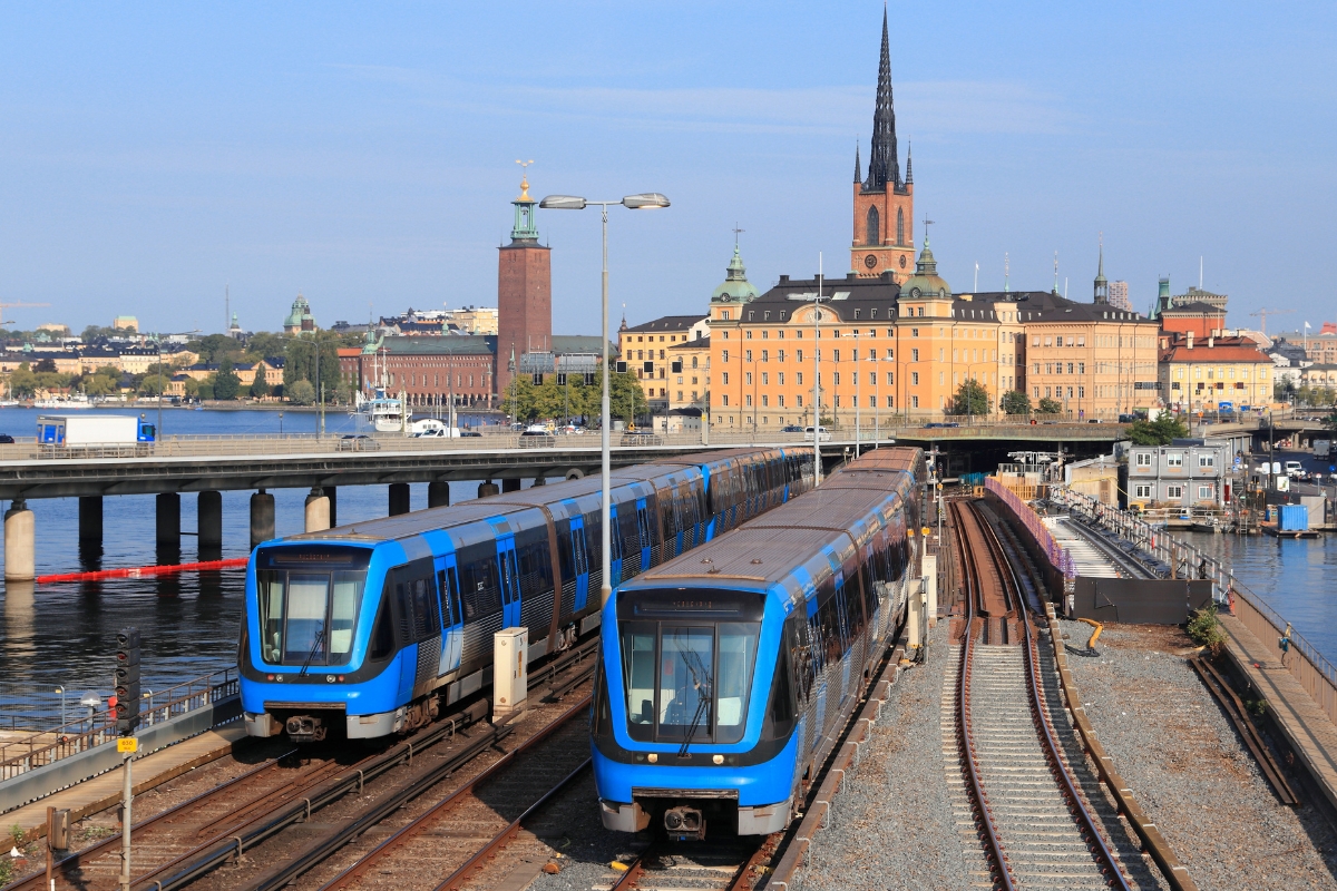 Metro trains in Stockholm, Sweden