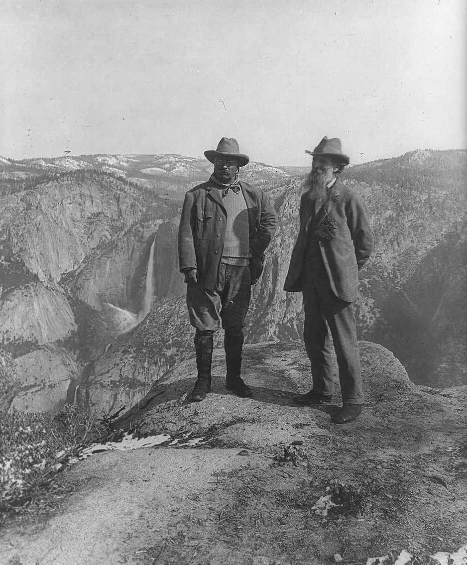 Teddy Roosevelt and John Muir answering the call of the mountains. (Photo Library of Congress)