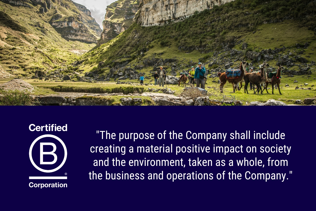 SA Expeditions is Certified B Corporation