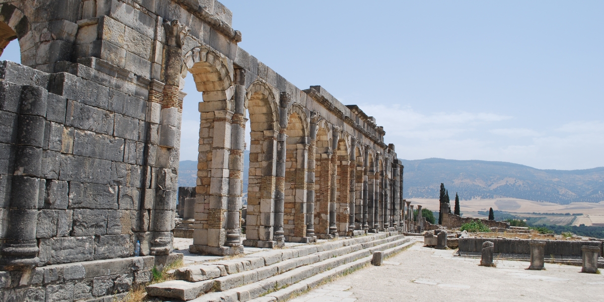 Volubilis ruins near Meknes and Fes, Morocco