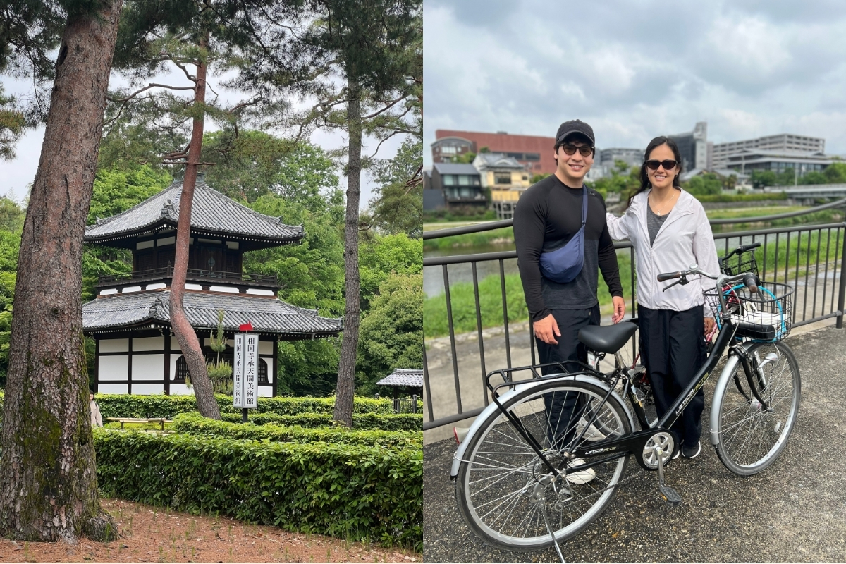 Adventuring through Kyoto by bike! (Photo: Claudia Cavero) 