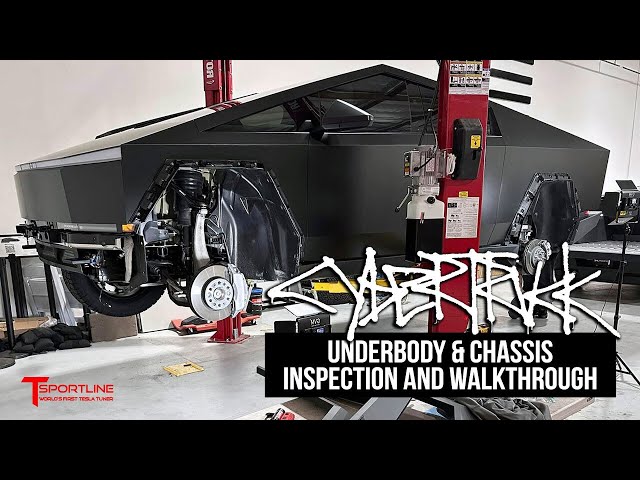 Dissecting a Tesla Cybertruck! Underbody & Wheels off Chassis Inspection and Walkthrough, first look