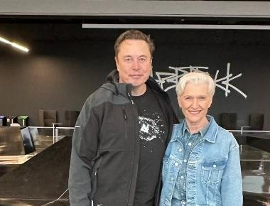Maye Musk Drops By Tesla Gigafactory As Son Elon Musk's India Trip Takes A Rain Check