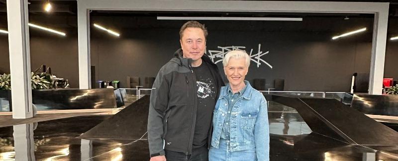 Maye Musk Drops By Tesla Gigafactory As Son Elon Musk's India Trip Takes A Rain Check