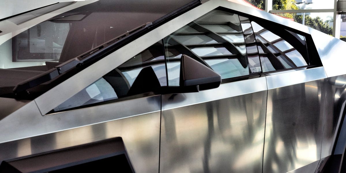 Lady Gaga was spotted riding shotgun in a new Tesla Cybertruck