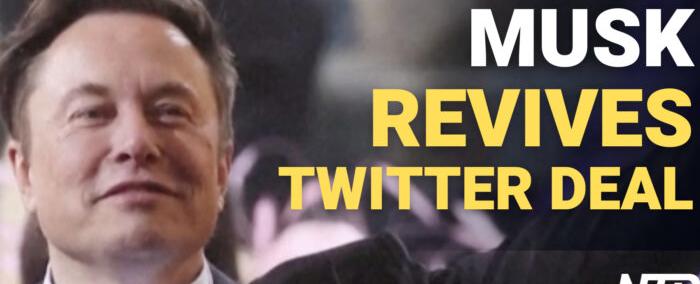 Elon Musk Revives Deal to Buy Twitter; Number of Job Openings Falls by 1 Million in August | NTD Business