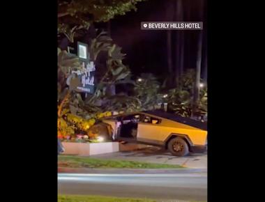 Tesla Cybertruck hit Beverly Hills Hotel hours after rapper bought it