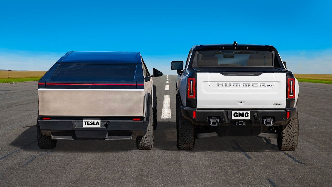 Tesla Cybertruck Smokes Hummer EV In Quarter-Mile Drag Race | Digg