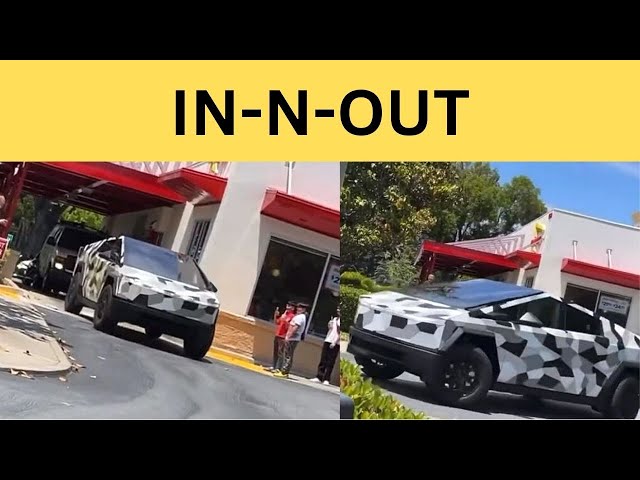 Tesla Engineers take The Cybertruck Through The In N Out Burger Drive Through