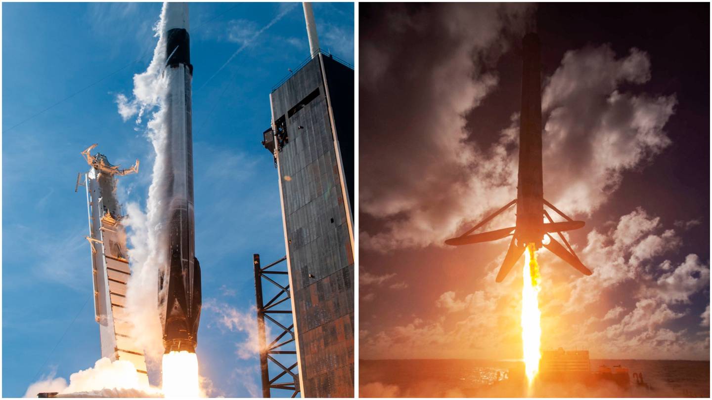 Famed SpaceX booster that launched 19 times tips over due to high seas near Port Canaveral