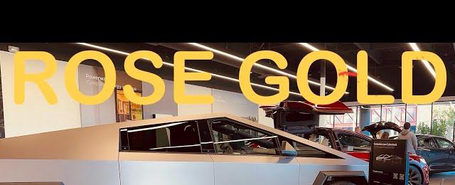 Tesla ROSE GOLD Cybertruck Foundation Series! Would You Want this Color?