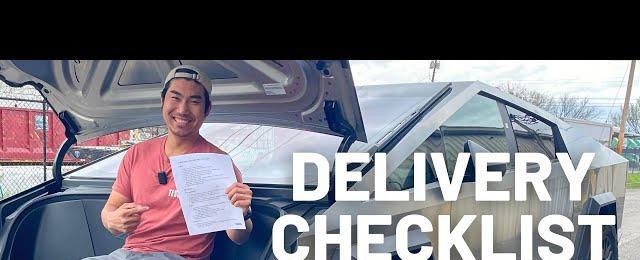 2024 Tesla Cybertruck Delivery Day Checklist - TESBROS