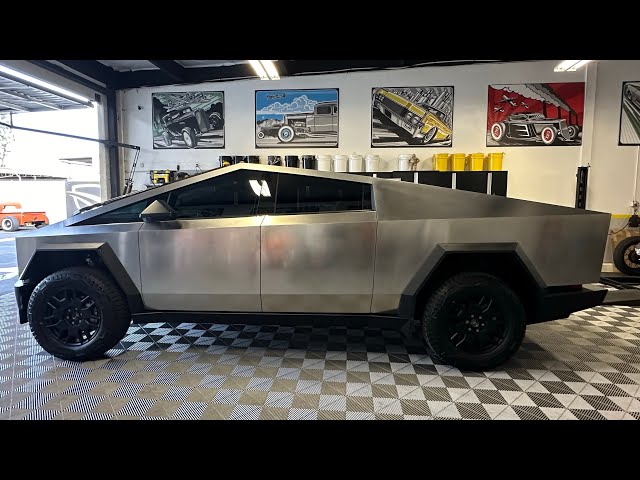 Tesla Cybertruck Tinting Windows with XPEL at UltimateShield in OC!