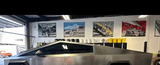 Tesla Cybertruck Tinting Windows with XPEL at UltimateShield in OC!