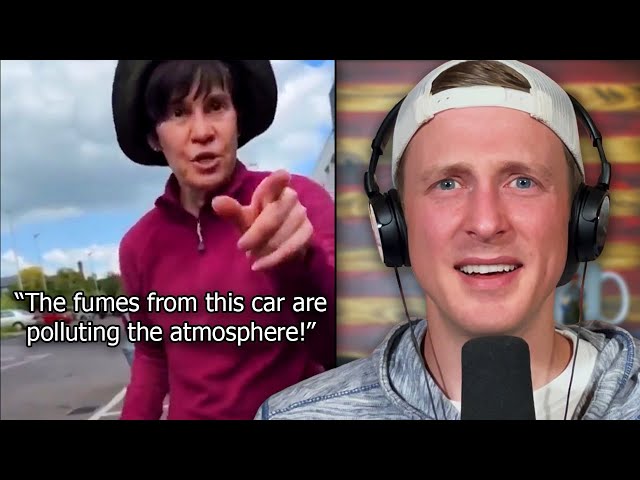 Lady melts down over carbon emissions... from a Tesla! | TRY NOT TO LAUGH #113