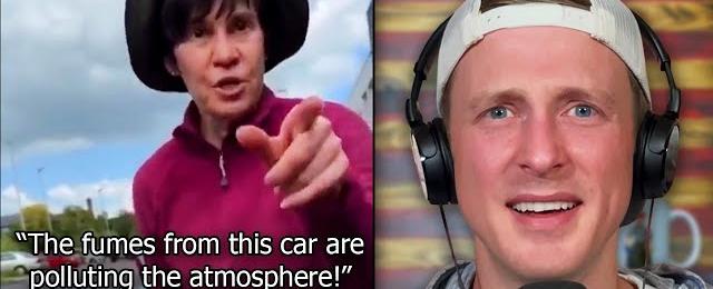 Lady melts down over carbon emissions... from a Tesla! | TRY NOT TO LAUGH #113