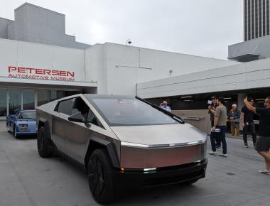 Tesla Cybertruck looks production ready in Petersen Museum visit