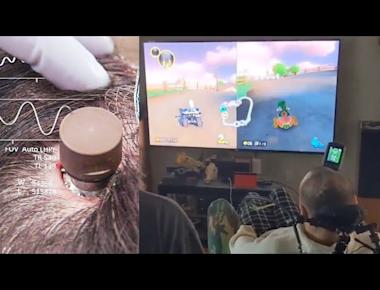 First look at Neuralink! Mario Kart 8 gameplay controlled ENTIRELY with your mind! Elon Musk | Tesla