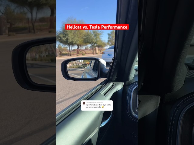 HELLCAT REDEYE VS. TESLA PERFORMANCE #srt #dodge #tesla