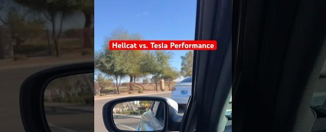 HELLCAT REDEYE VS. TESLA PERFORMANCE #srt #dodge #tesla