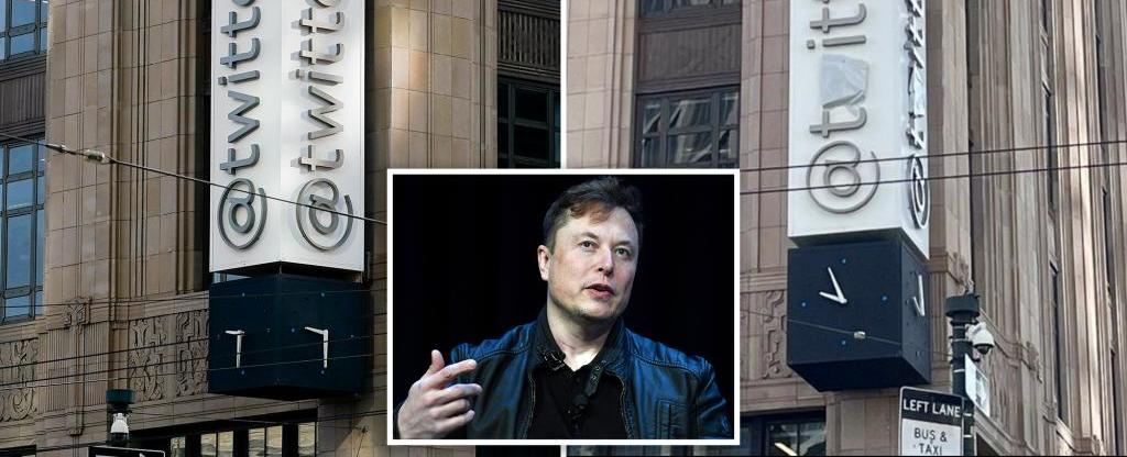 Elon Musk paints over 'w' on Twitter HQ sign so it reads 'Titter'