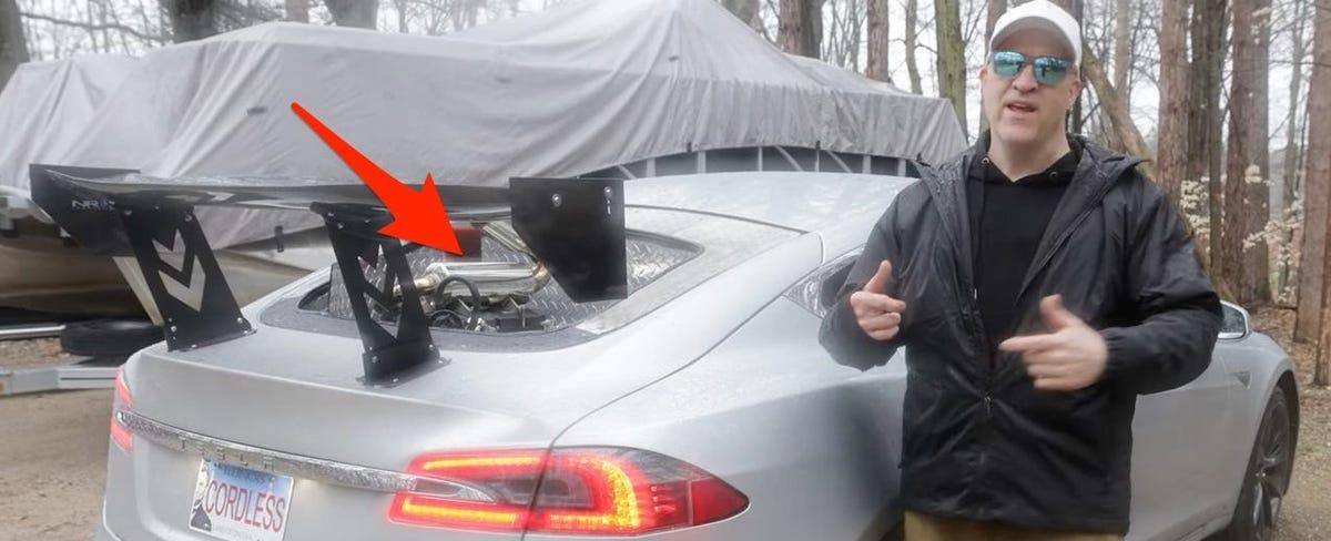 YouTuber Says He Built Hybrid Tesla With Over 1,000 Miles of Range