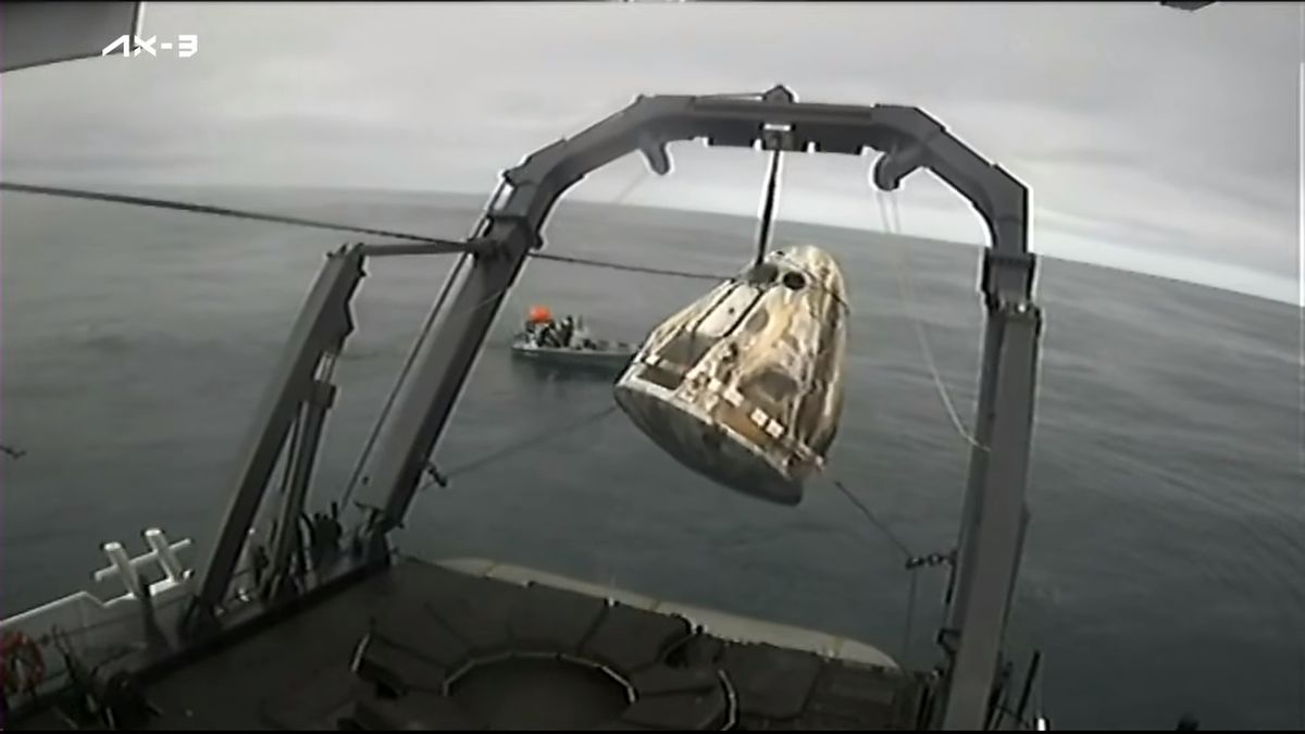 SpaceX Dragon carrying Ax-3 astronauts splashes down in Atlantic to end longest private spaceflight for Axiom Space