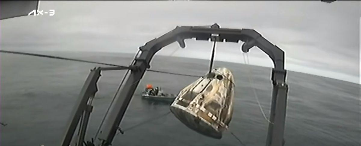 SpaceX Dragon carrying Ax-3 astronauts splashes down in Atlantic to end longest private spaceflight for Axiom Space