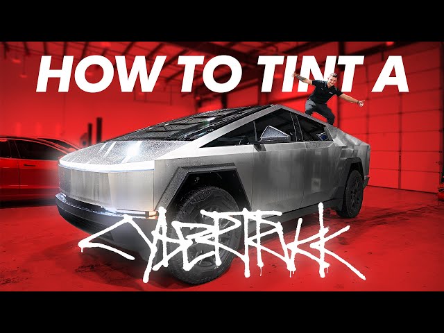 How to Tint 2 Front Doors on a Tesla Cybertruck - Window Tint Installation