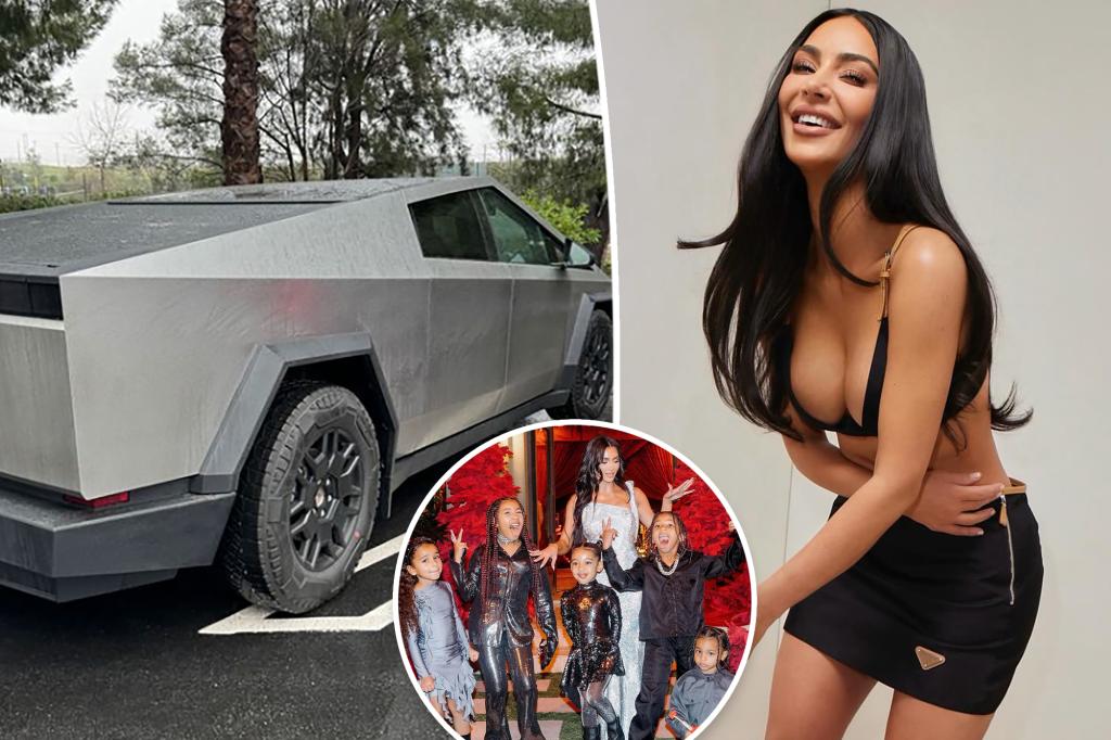 Kim Kardashian flaunts $96K Tesla Cybertruck: ‘Cool carpool mom'