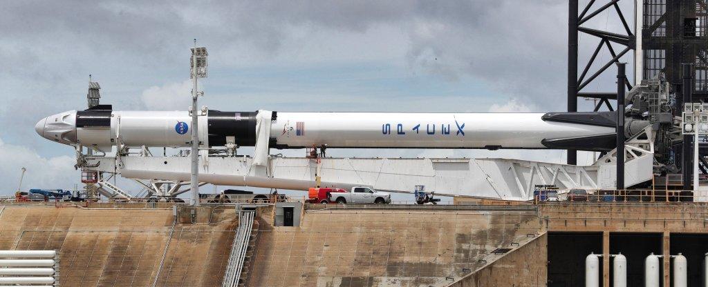 Record-breaking, historic SpaceX booster topples on way back to port