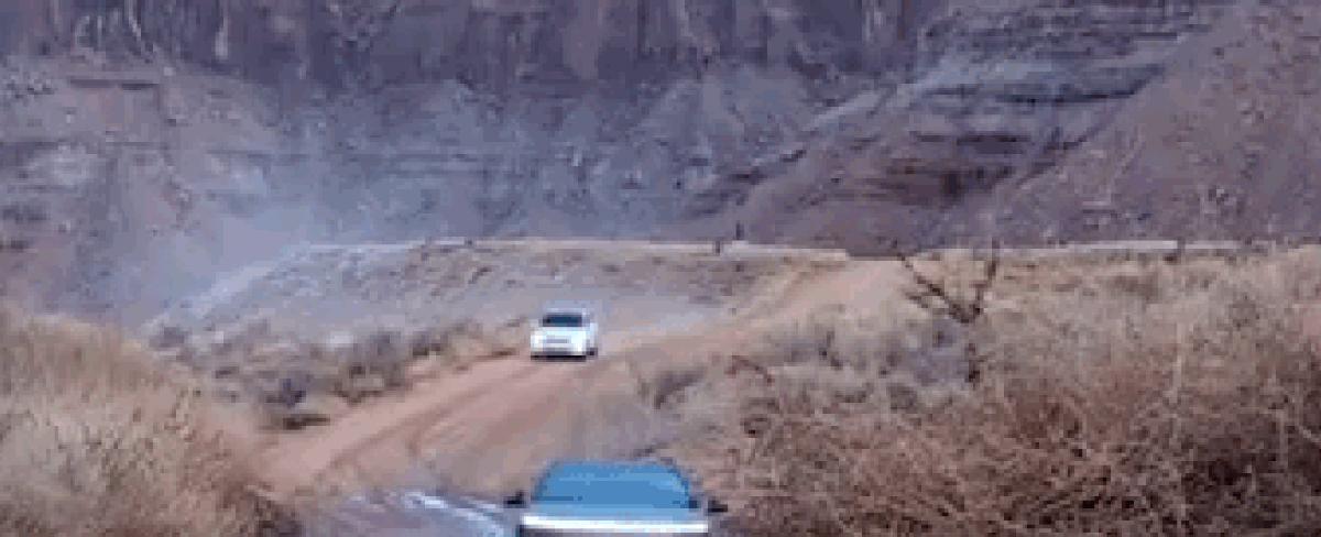 Watch A Tesla Cybertruck Sputter Out Driving Through A Creek