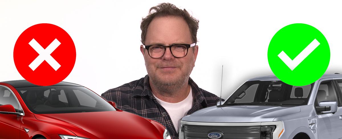 Rainn Wilson is Tired of Tesla and its Yoke