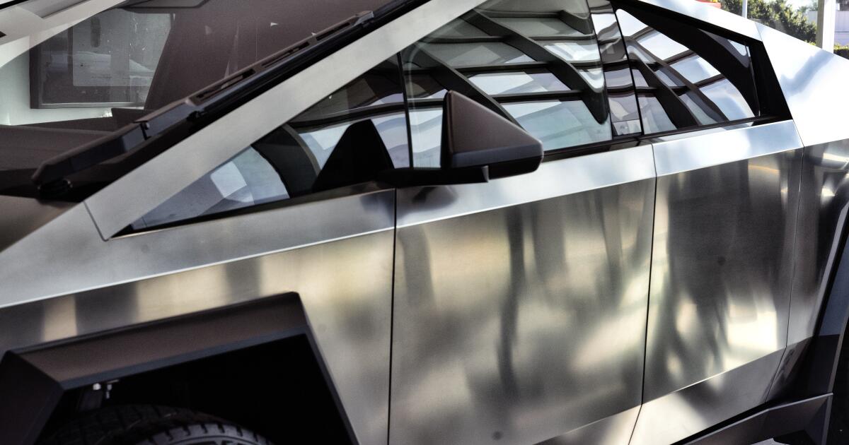 Tesla Cybertruck drives onto California beach, becomes stuck