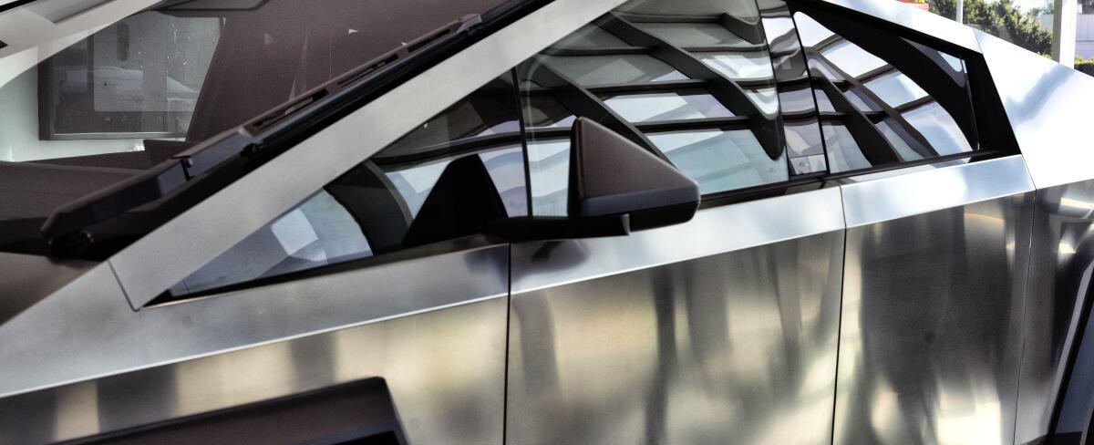 Tesla Cybertruck drives onto California beach, becomes stuck