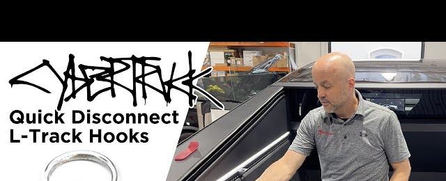 Cybertruck Bed L-Track "Quick Disconnect" Tie Down Ring Hooks & Fittings 🪝 - Tesla Spec Confirmed!