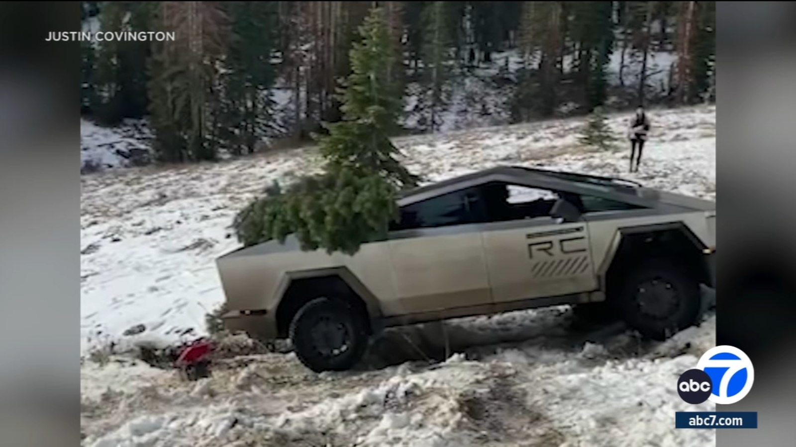 Tesla Cybertruck gets stuck in California forest; Ford pickup helps tow it